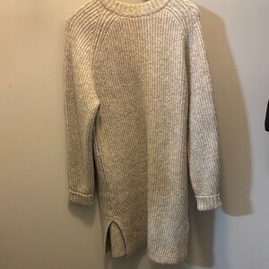 H&M Cream Ribbed Knit Sweater